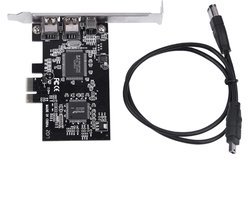 800Mbps PCI-E Express Card, 1394a IEEE 1394b Controller Card with Firewire Cable for Video, Audio Transmission, Industrial Cameras, Video Cameras