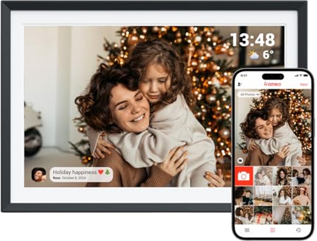 Slimme 10,1 inch WiFi digitale fotolijst met IPS touchscreen