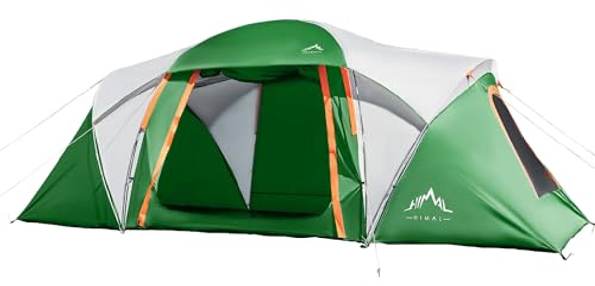 Ruime 10-persoons Familietent voor Camping en Festivals - Waterdicht, Dubbel Laags met Eenvoudige Installatie