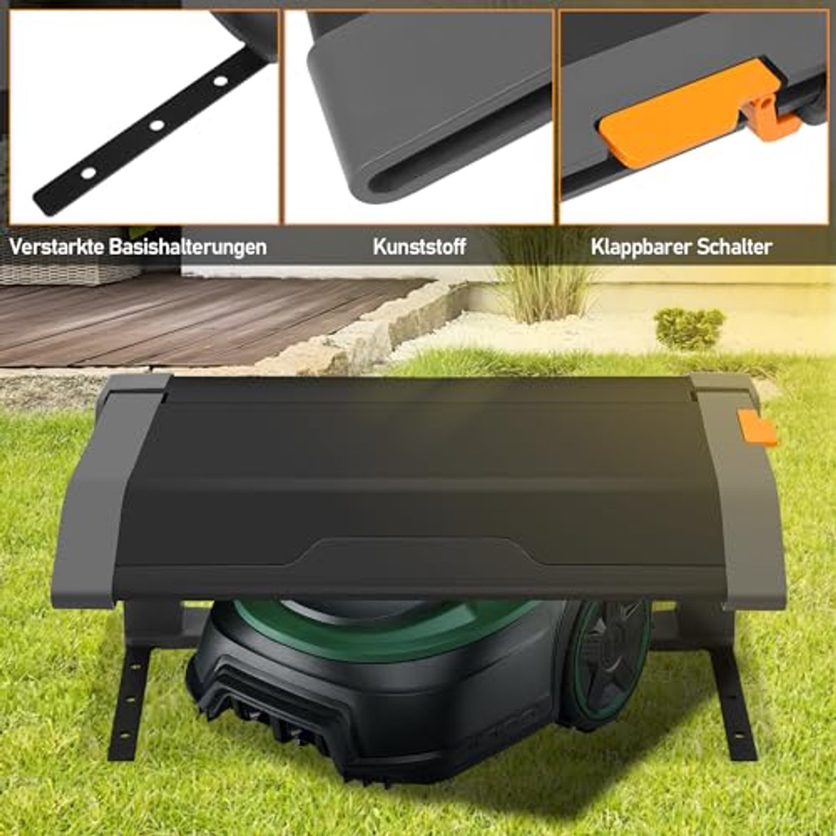 Opvouwbare robotmaaier garage weerbestendig en - afbeelding 2