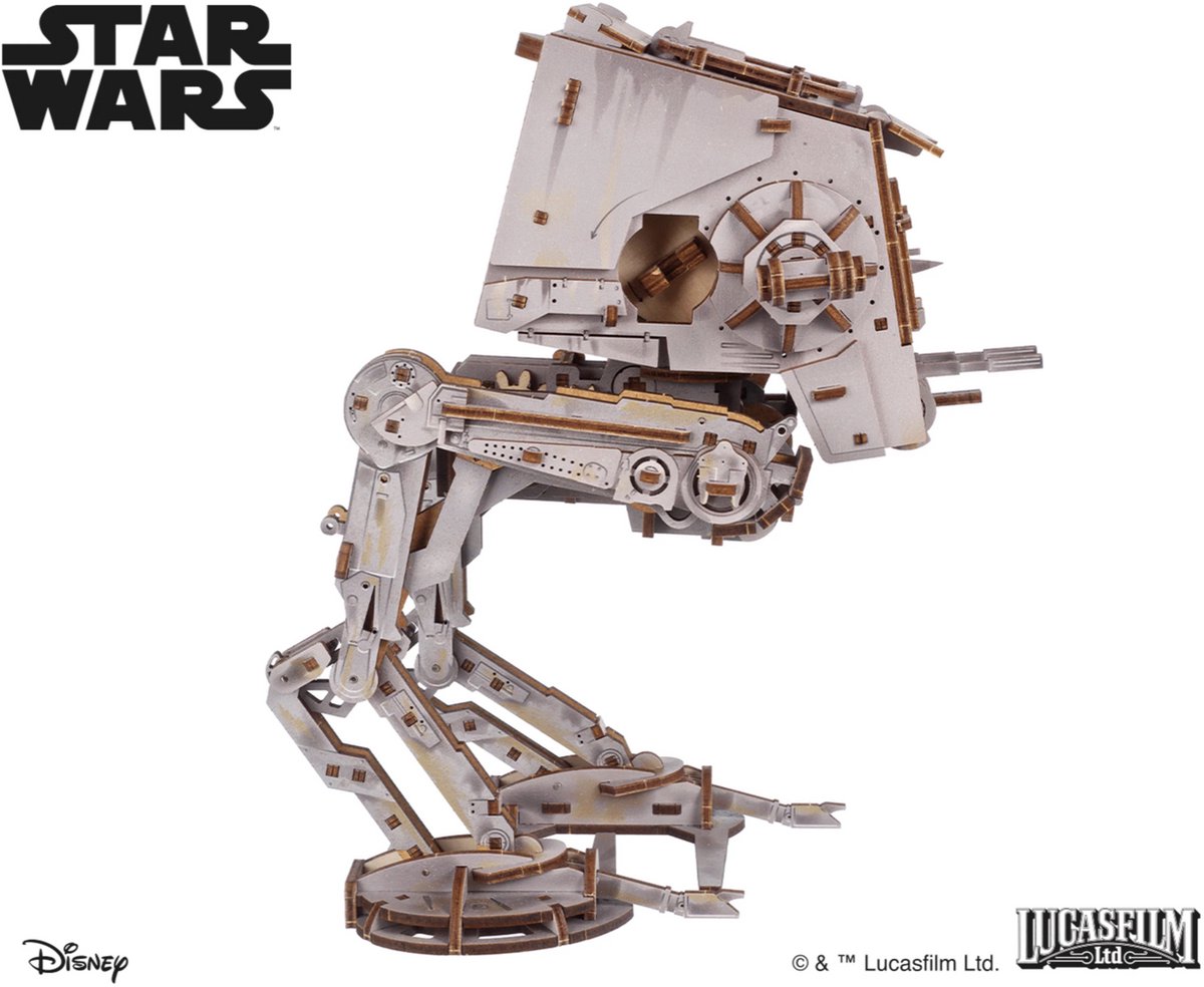 UGEARS 3D Modelbouw - At-St Walker - Star Wars - Mechanisch Bouwpakket Hout - Educatief Speelgoed — afbeelding 2
