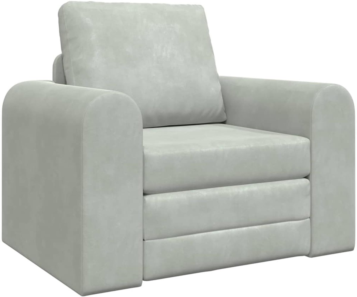 Slaapstoel - Uitklapbaar - Slaapbank - Logeerbed - Zetelbed - Slaapfauteuil - Vouwbed - 1 persoons - Zeer comfortabel - Lichtgrijs