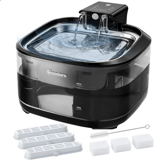 Woodoro RVS Drinkfontein 4,5L Draadloos