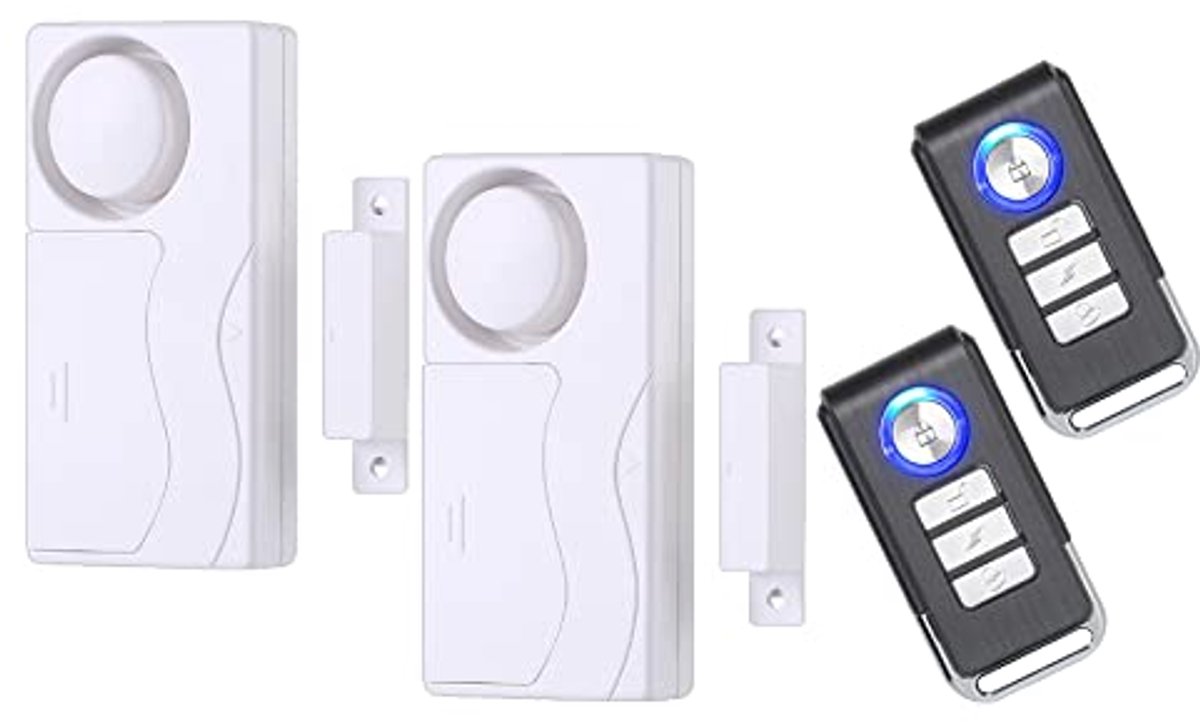 Draadloos deuralarm met afstandsbediening - Magnetische sensor voor huizen en appartementen