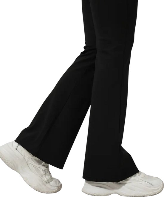SparkNine Everyday flare broek - met uitlopende pijpen - PETITE - XXL - zwart - met handige zakken - rekbaar & ademend van Merkloos — afbeelding 5