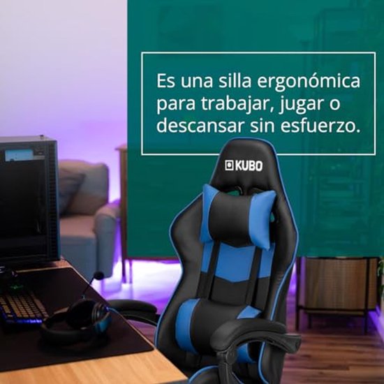Ergonomische Gamerstoel met Hoofdsteun en Gaslift - Comfortabel en Duurzaam — afbeelding 2