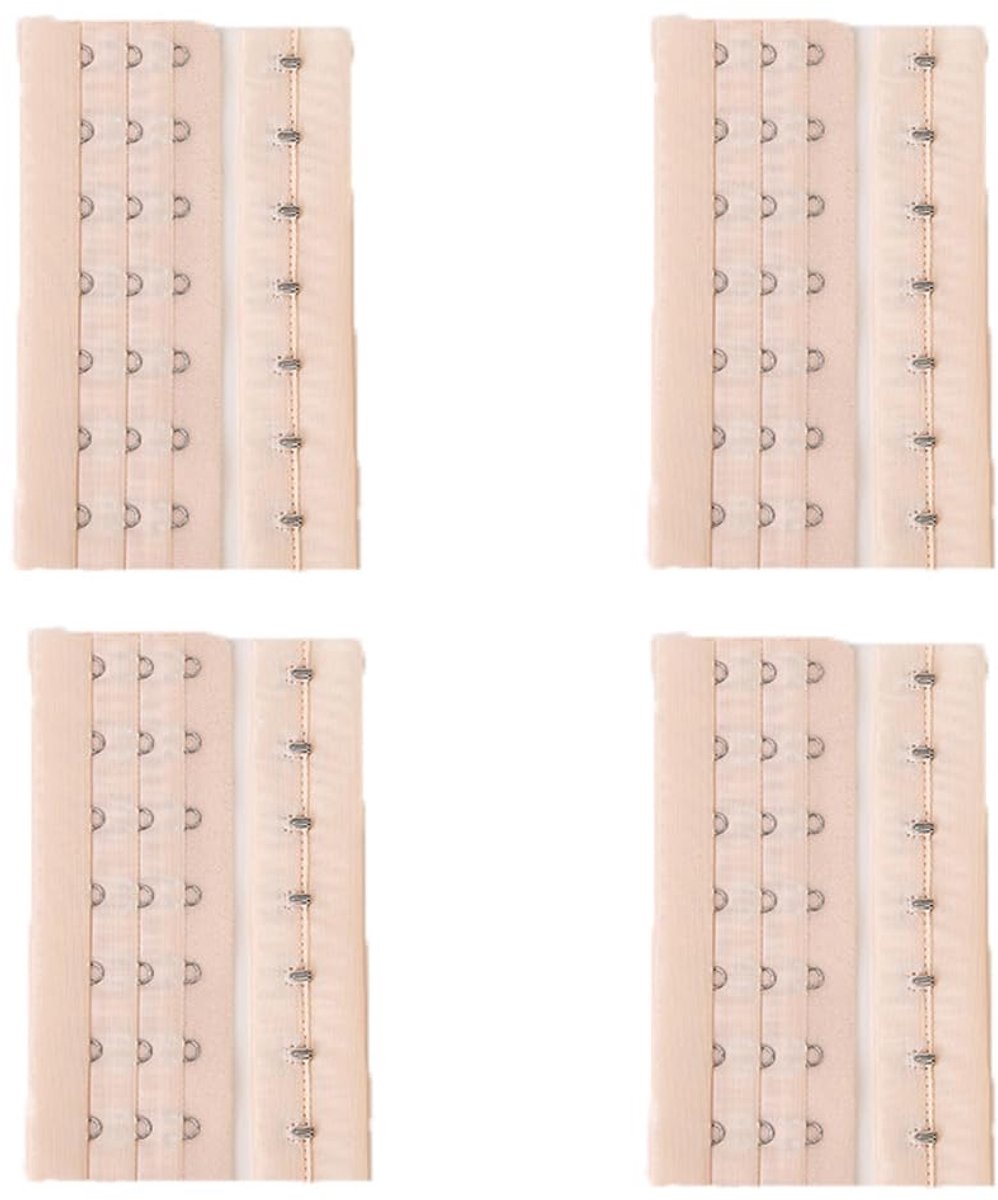 BH-verlengstuk, 8 stuks, BH-verlengstuk, 3 rijen met 7 haken, BH-verlengstuk, zachte en comfortabele BH-haken, vervangende ondergoedverlenging voor dames, bustiers shapewear, taillekorset (kleur)