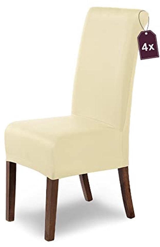Scheffler-Home Stretch Stoelhoes Mia/Set van 6 Elastische Stoelhoezen