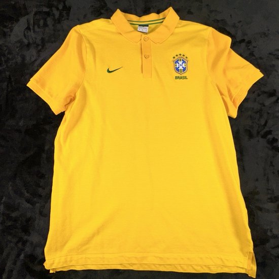 Polo Nike Vintage Brasil - Jaune - Taille M - Édition Limited
