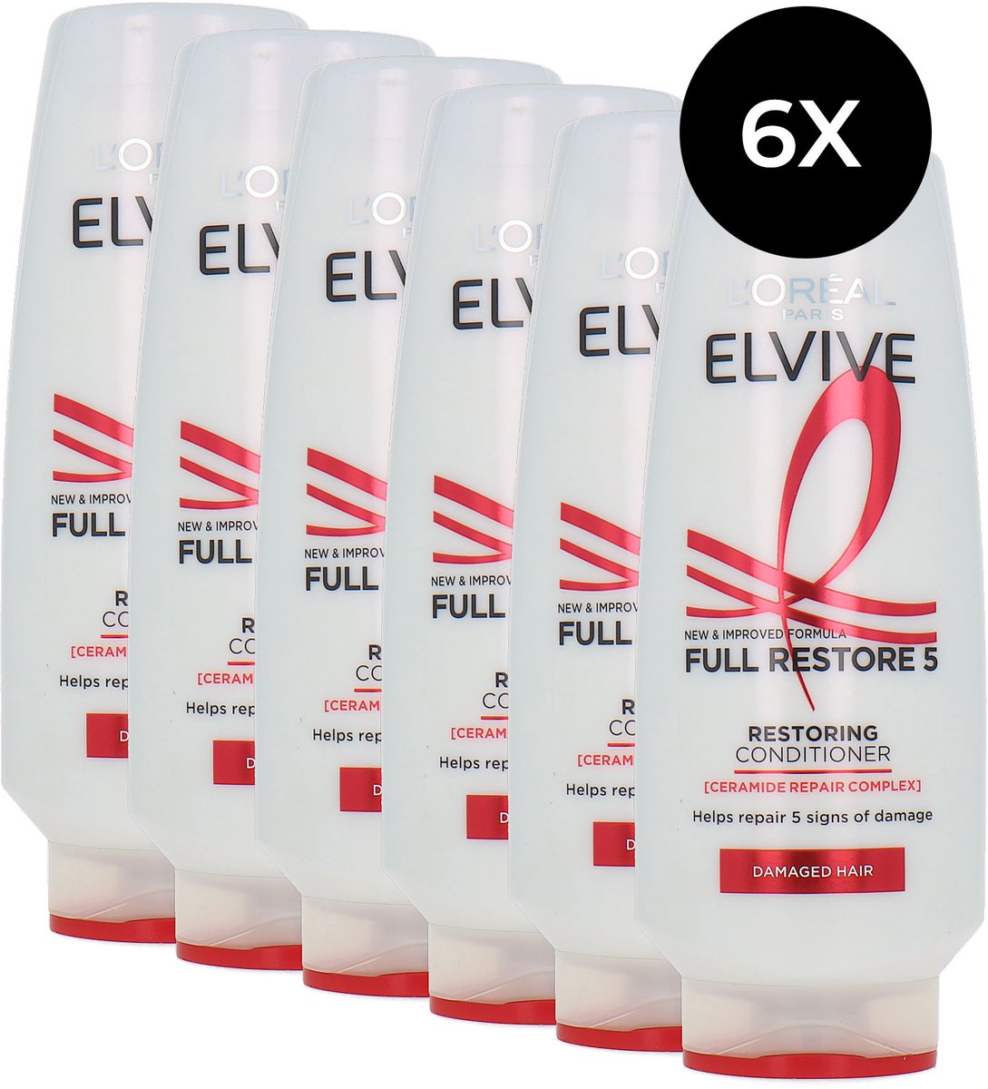 L'Oréal Elvive Full Restore 5 Repairing Conditioner - 6 x 300 ml