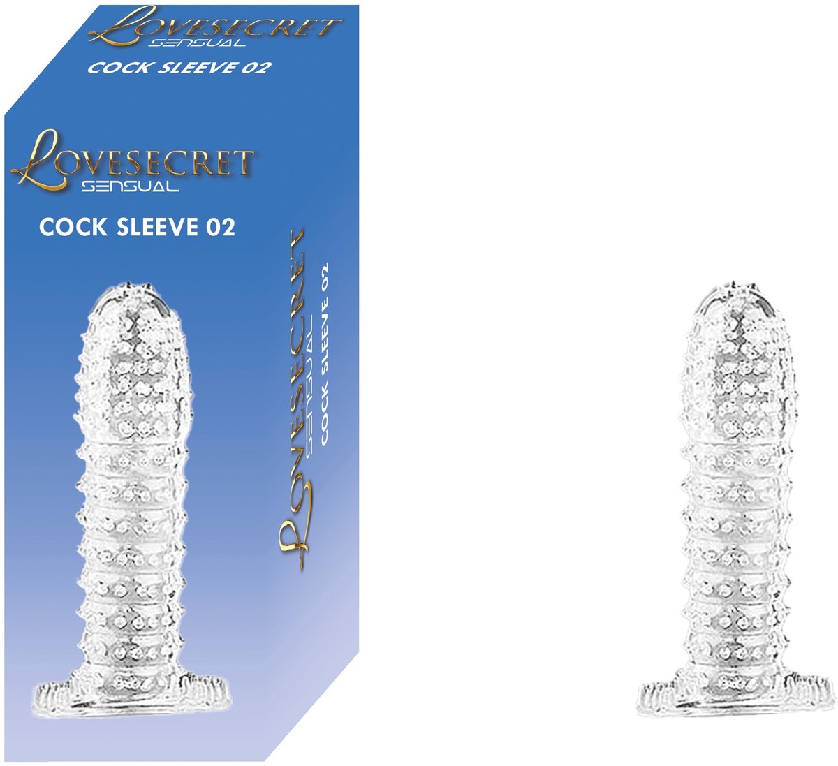 Lovesecret Sensual – LS38 – Cock Sleeve 02 – Transparante Penis Sleeve Ribbel – 12,5 cm