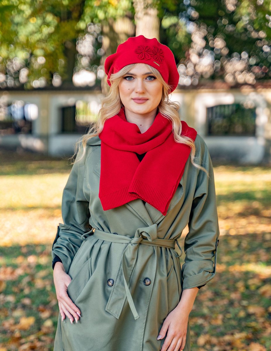 Vivisence Dames Winter Baret En Sjaal Set - Wolmix Met Acryl Viscose Wol En Elastaan Met Bloemapplicatie En Comfortabele Pasvorm - Zacht En Warm Voor Dagelijks Gebruik En Stijlvol Uiterlijk Ideaal Als Cadeau - Zwart — cadeau in Mode & Accessoires - foto 8