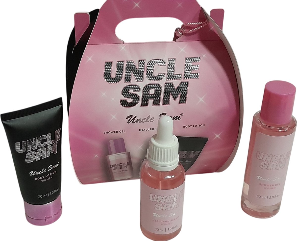 Uncle Sam verzorings Gift Set for Woman 3 delig in leuk doosje