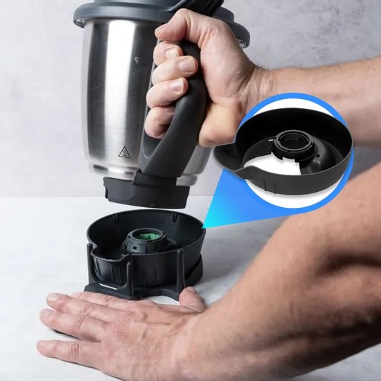 Keukenmachinestandaard- compatibel met Thermomix TM31- bekerhouder - kunststof- zwart — afbeelding 2