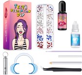 Luretrap Y2K Tooth Gem Kit – 30 Kristallen Tandstenen, 6 Applicators, Glinsterende Glimlach, DIY Tandmode, Trendy Accessoire Set