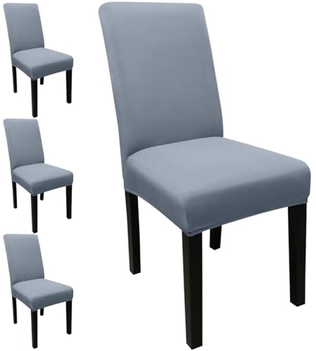 Image of 4-Piece Stretchable Dining Chair Covers - Washable & Detachable Protector for Events and Daily Use