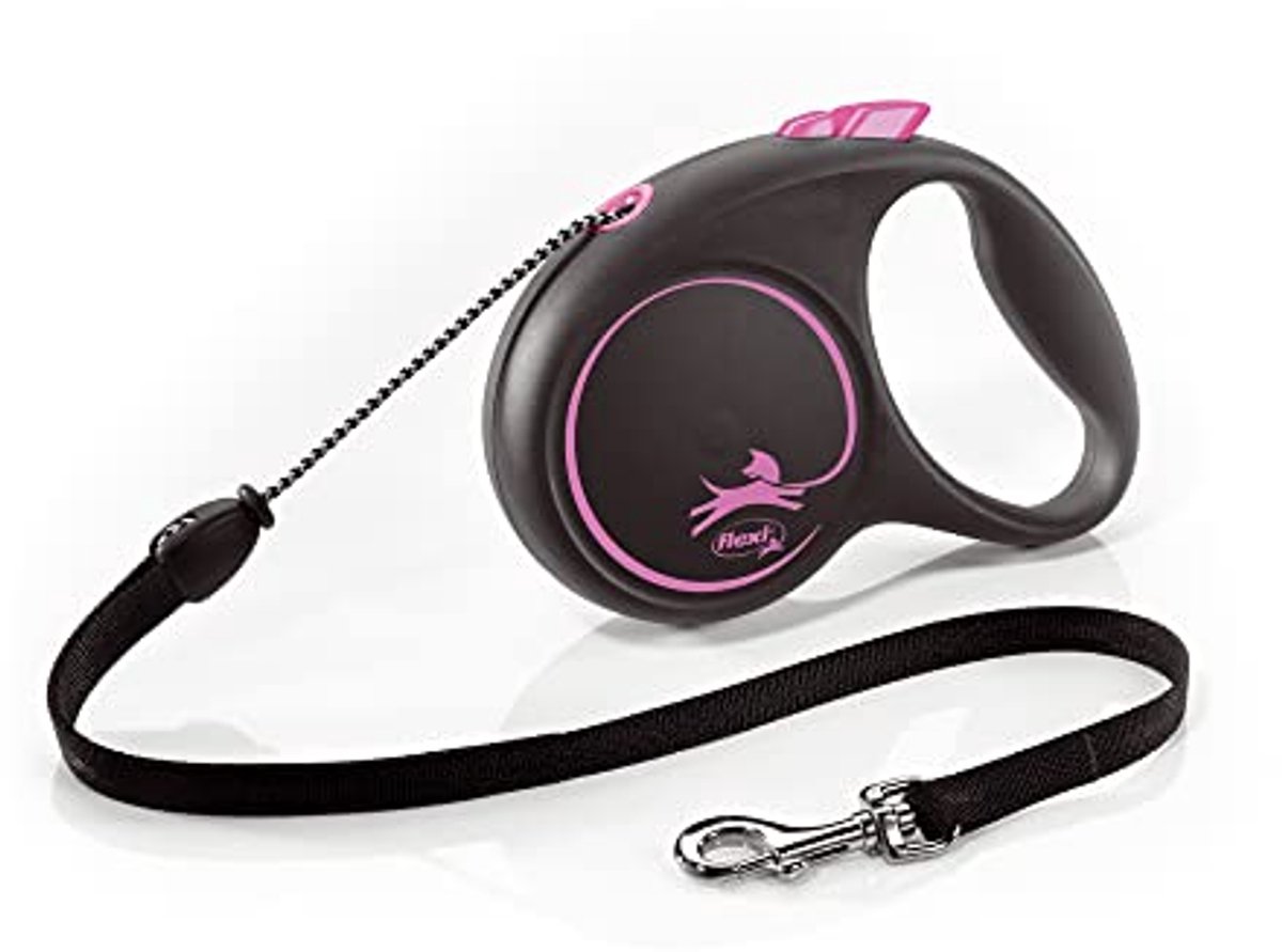 Flexi Black Design Cord Pink Medium 5m Retractable Dog Leash/Lead for dogs up to 20kgs/44lbs — cadeau in Cadeau-ideeën - foto 8