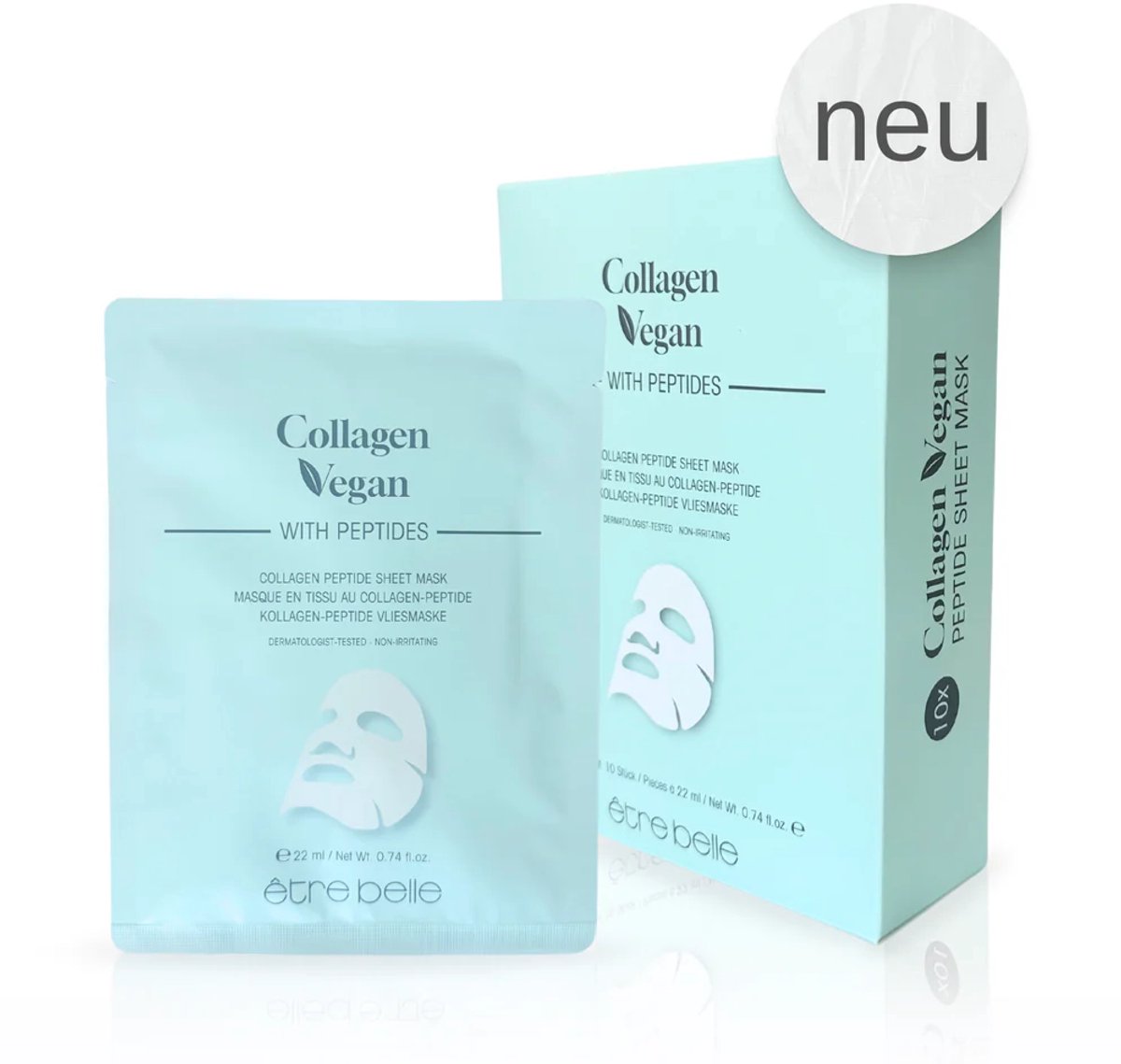 Etre Belle - Collageen Vegan Peptide Hydro Maskers - 10 stuks