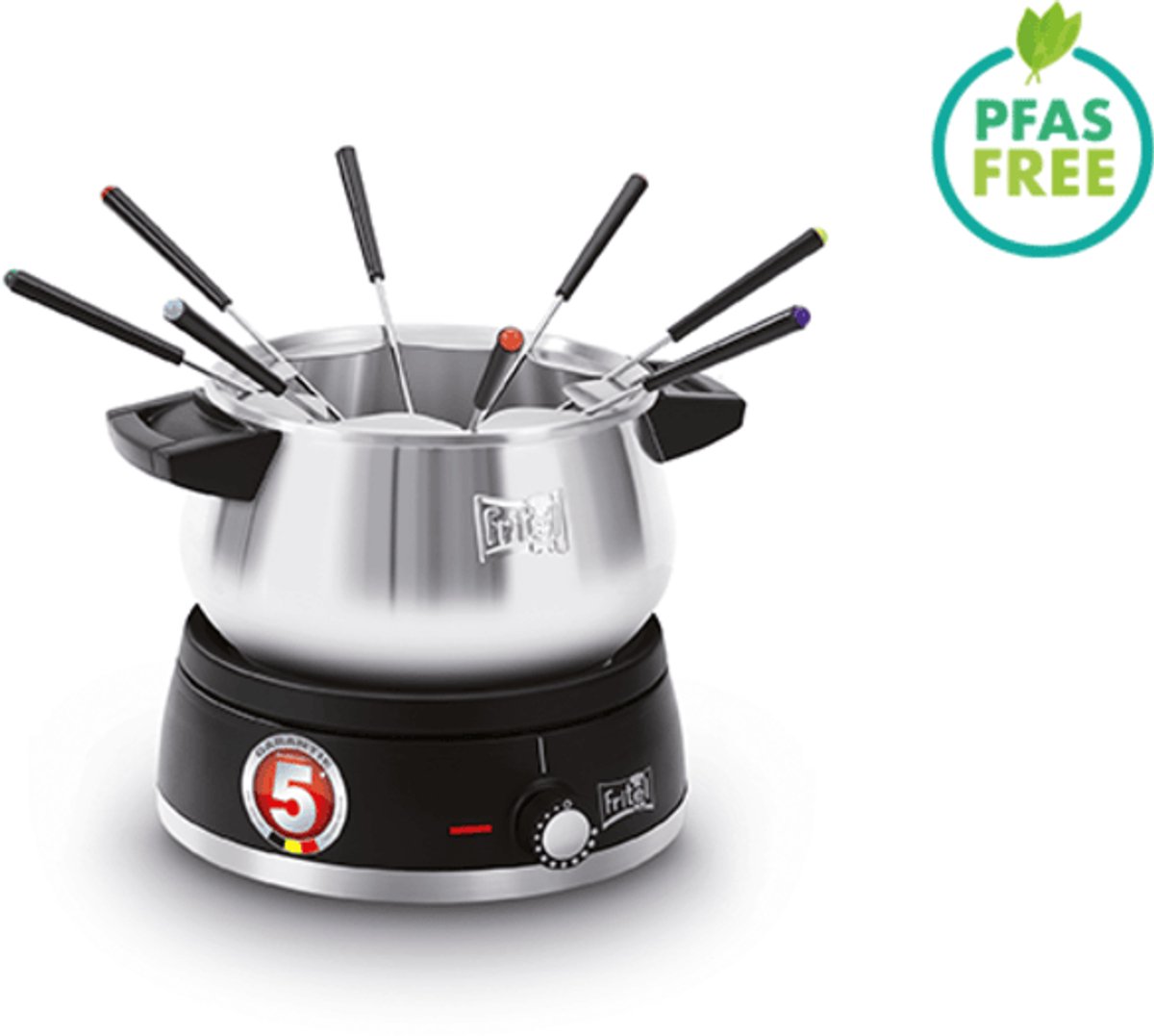 Fritel F0 2580 - Elektrische Fonduepan - 8 Fonduevorkjes