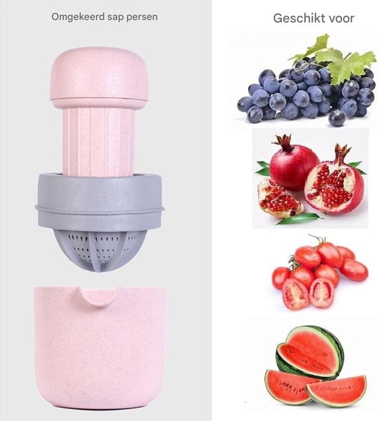 longziming -Handmatige Sapcentrifuge met Sapcontainer - Multifunctionele Fruitpers voor Citroen, Sinaasappel en Diverse Vruchten - Eenvoudig, Veilig en Compact van longziming — afbeelding 4