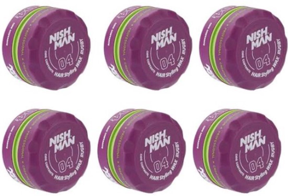 Nishman Hair Styling Wax 04 Ruby - 6 stuks