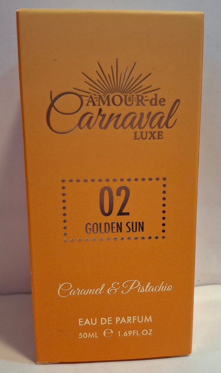 Amour de Carnaval 02 Eau de Parfum Golden Sun - Caramel & Pistachio geur 50ML