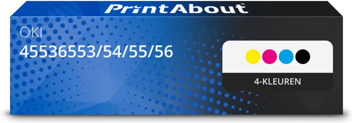 PrintAbout huismerk Toner 45536553/54/55/56 4-kleuren Multipack geschikt voor OKI