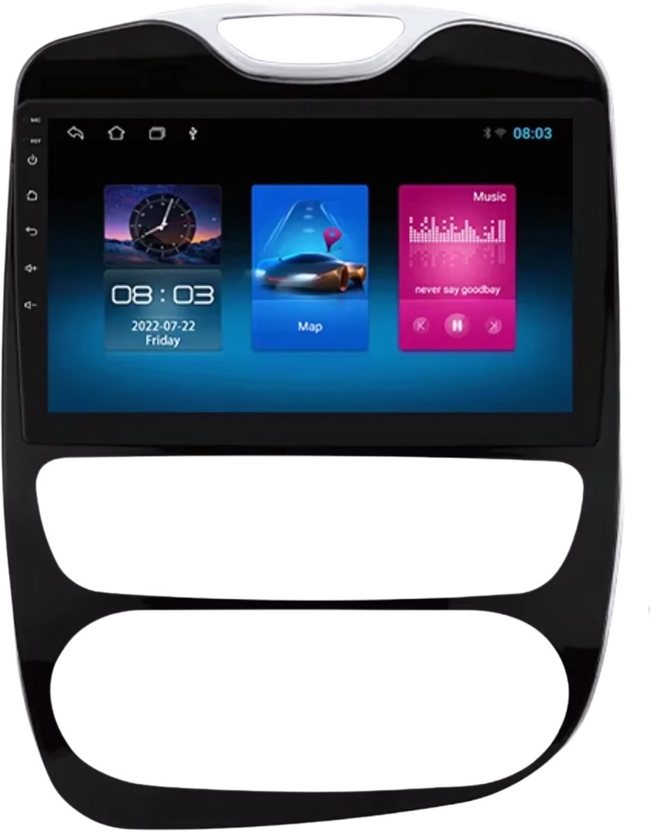 Autoradio met bluetooth - Carplay - Voor Renault Clio 4 (2016-2019) - Geschikt voor Apple en Android - Stereo - Navigatie - Navigatiesysteem auto - 1GB 16GB