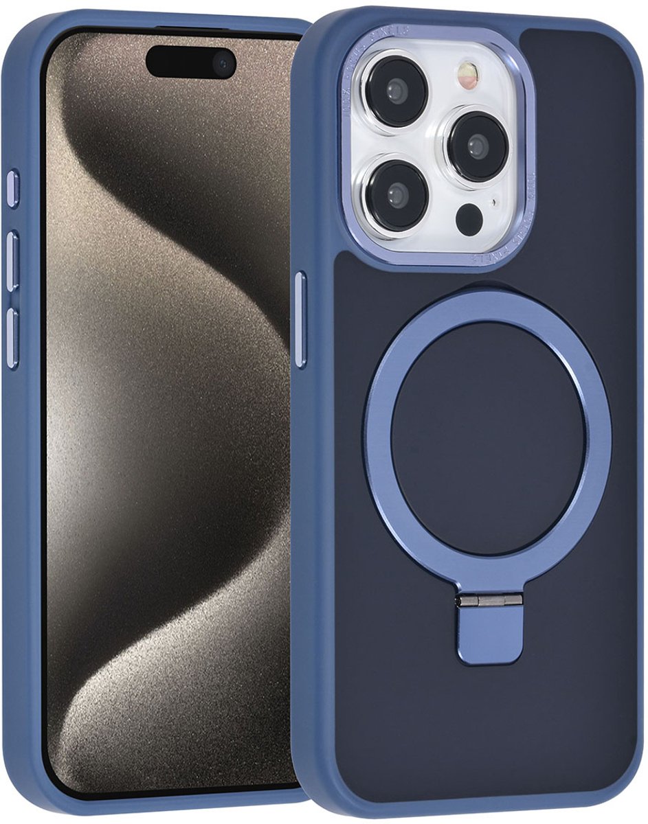 UNIQ Accessory Back Cover - Apple iPhone 15 Pro - Blauw - Magsafe - Schokbestendig