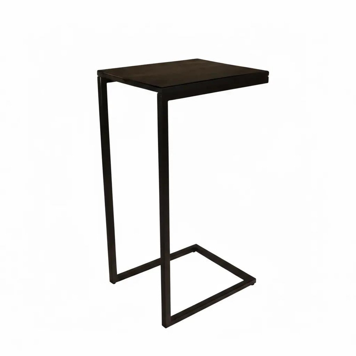 Bijzettafel industrieel Jerry 70cm zwart duurzaam mangohout laptoptafel mango side table