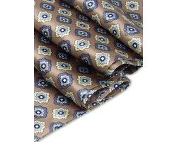 Zijden Herensjaal - Luxe Fashion Sjaal van 100% Zijde - Denia Diamond Taupe