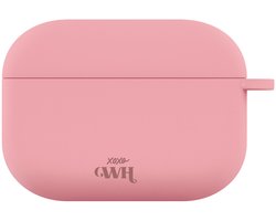 xoxo Wildhearts siliconen hoesje geschikt voor AirPods Pro (2) - Silicone Case (Roze) - Beschermhoes met clip - Optimale bescherming - Roze
