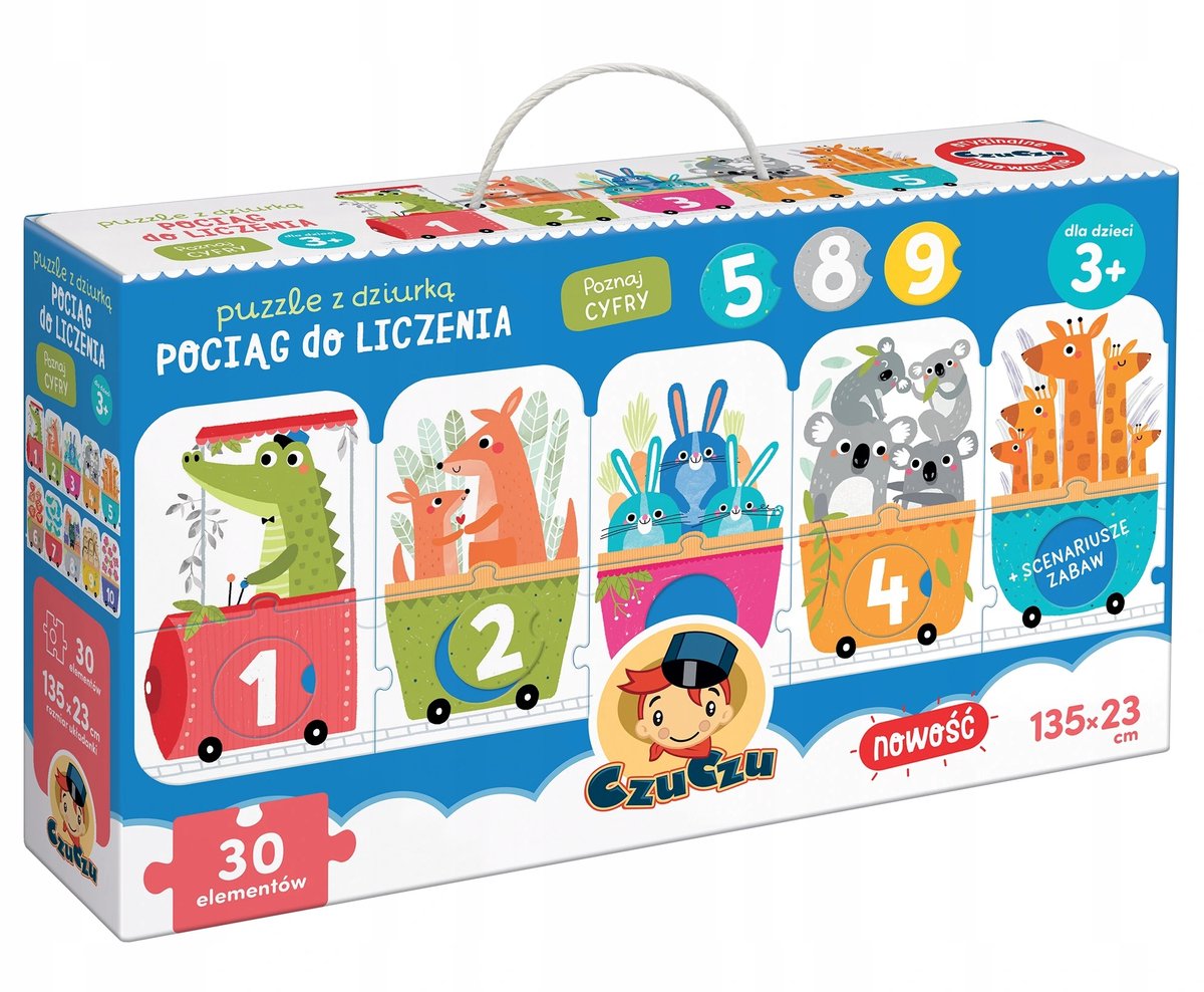 CzuCzu Puzzel Trein Tellen met Gaten - Educatief Plezier