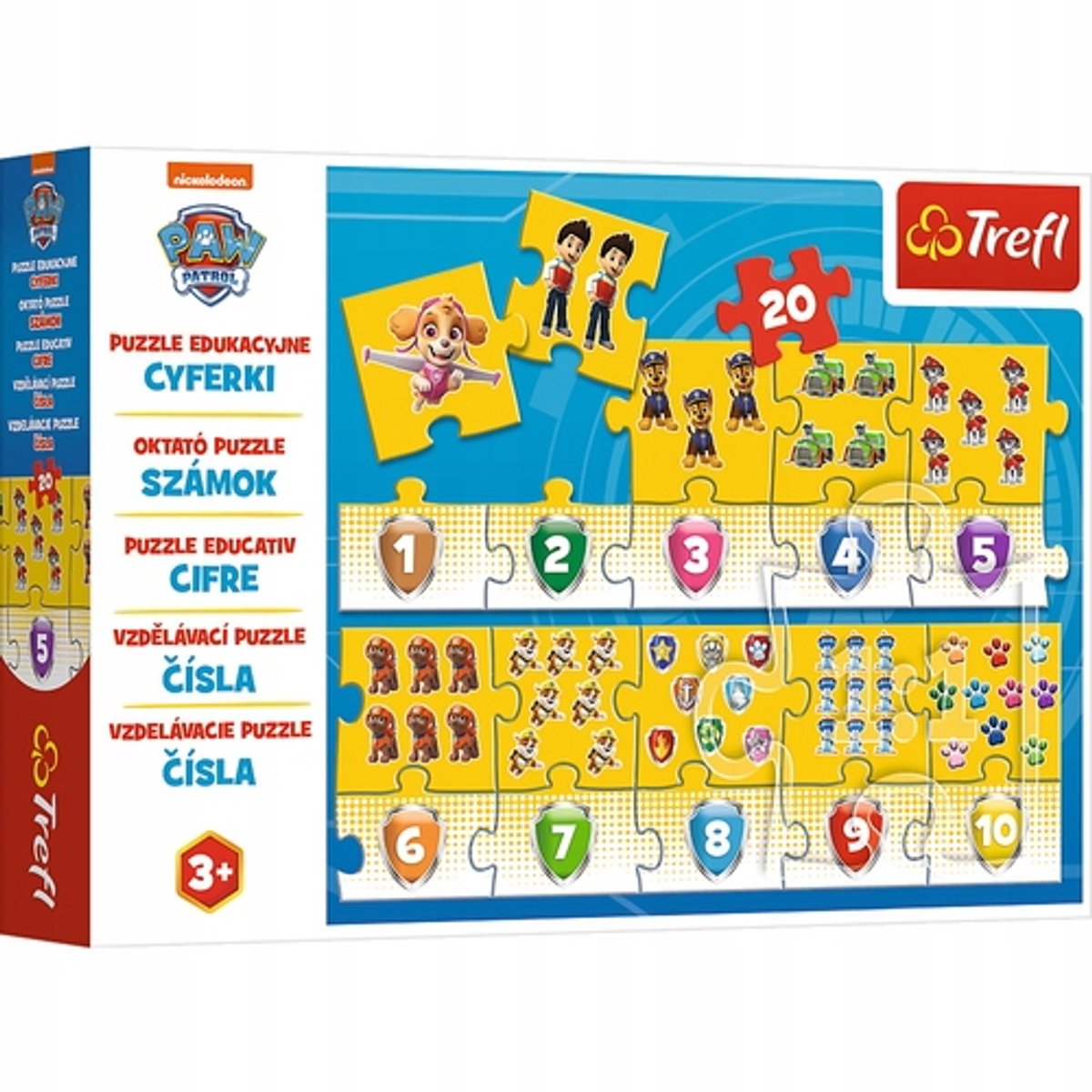 Paw Patrol Educatieve Puzzel 20 Stukjes - Cijfers Leren