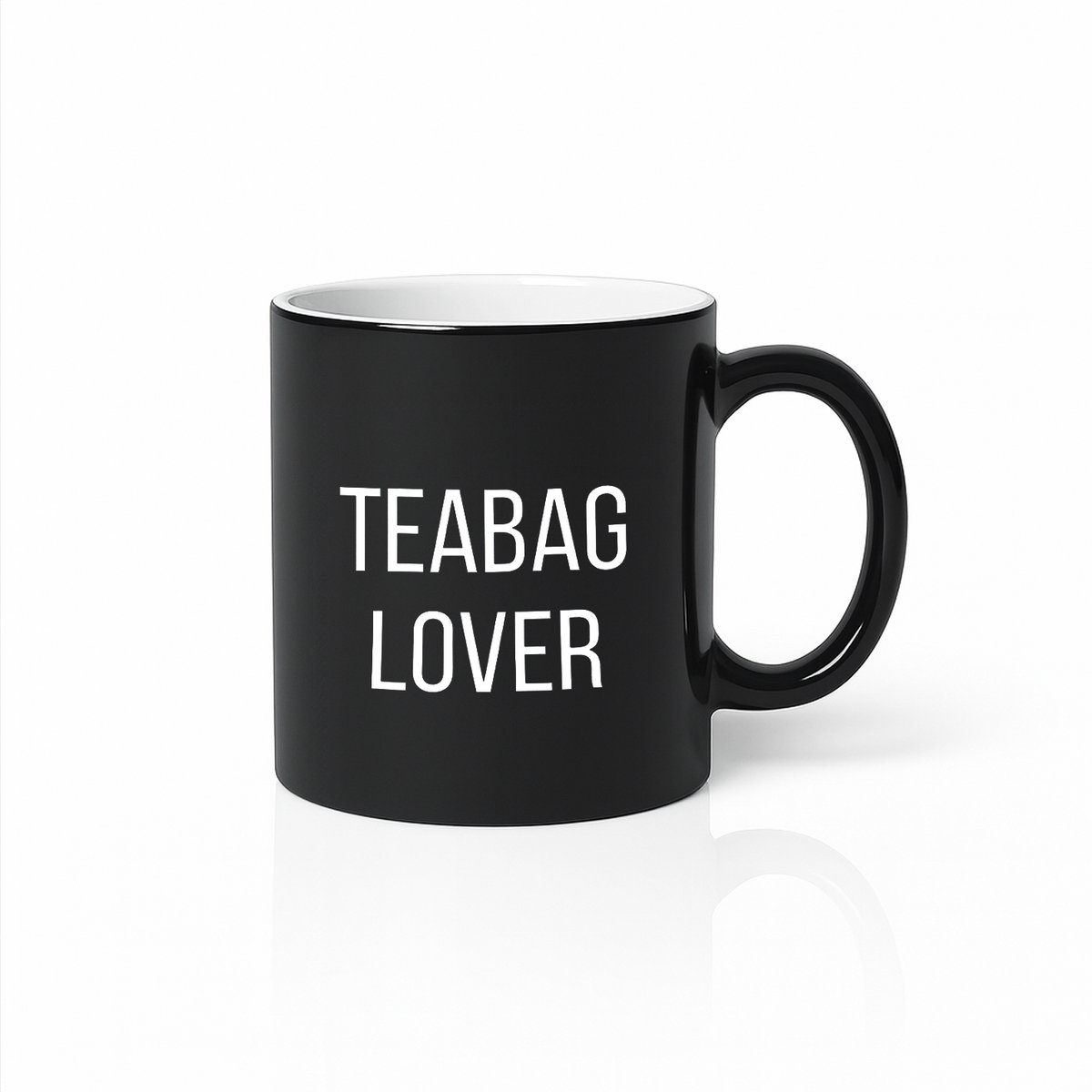 Zwarte Magic Mok 330 ml – Teabag Lover Grappige Quote Design