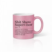 Shit Show Supervisor Grappige Kantoormok – Humoristisch Cadeau voor Baas & Manager – Unieke Koffiebeker