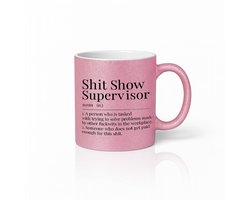 Shit Show Supervisor Grappige Kantoormok – Humoristisch Cadeau voor Baas & Manager – Unieke Koffiebeker