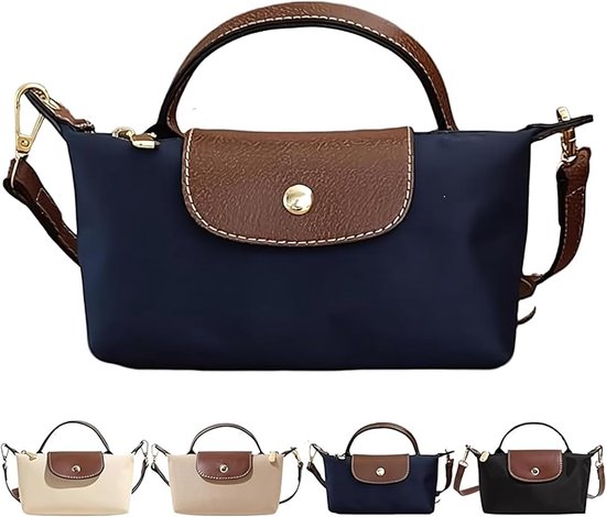 Sac à main bleu pour femme - Mini sac bandoulière et sac porté épaule - Design compact pour téléphone et essentiels
