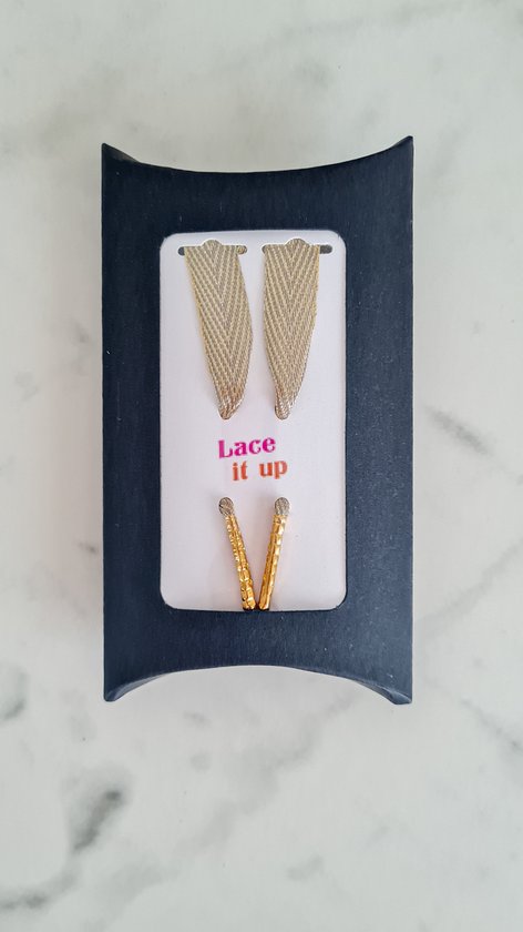 Lace it up Handgemaakte Premium Platte Schoenveters - Goud Metallic - 150cm - Voor Sneakers, Wandelschoenen & Werkschoenen