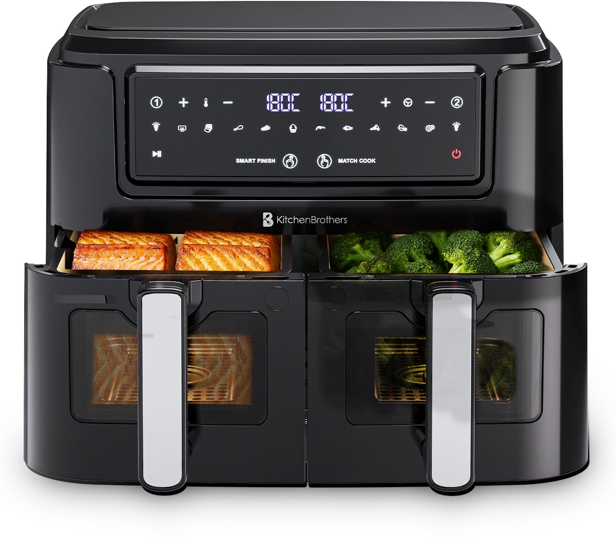 KitchenBrothers Dubbele Airfryer XXL