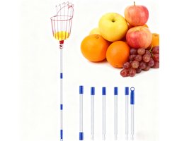 Appelplukker met 1,6 meter Steel, 14,5 cm Brede Metalen Plukmand - Voor Zachte Oogst van Appels, Peren en Fruit