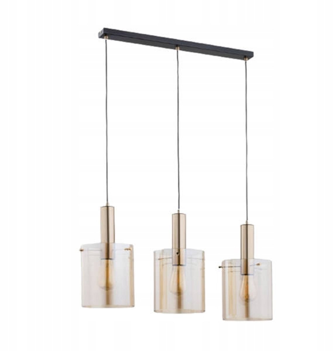 Celena Hanglamp 3xE27 met Glazen Buis - Goud