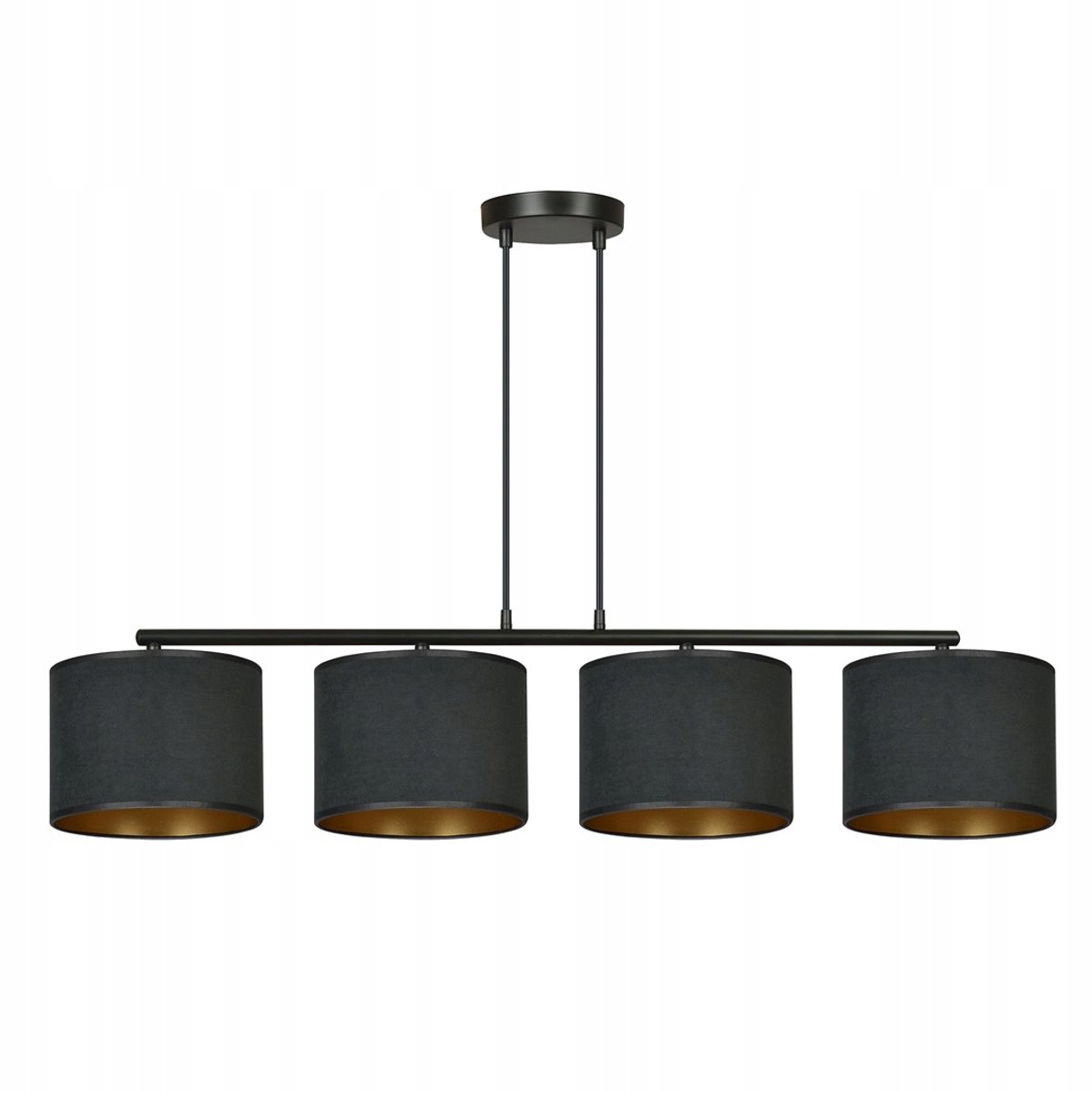Emibig HILDE 4 BL BLACK hanglamp zwart, 4x E27, in hoogte verstelbaar