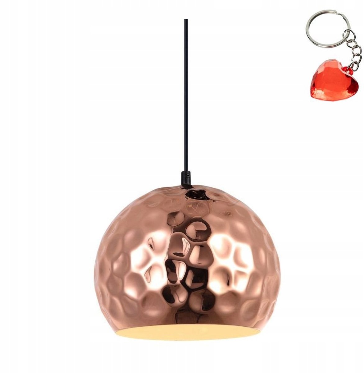 Grelium MDM-2956/1M COP Hanglamp - Zwart/Koper