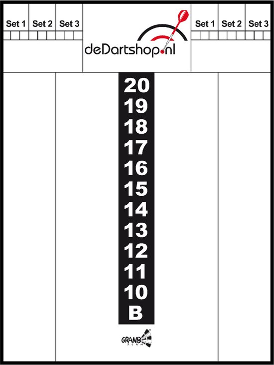 Darts Set - Whitebord - plus wisser en 2 Maxiflo stiften - scorebord darts - Cadeau van Dart — afbeelding 2