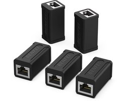 Benfei 5-Pack RJ45 Koppelstuk - Netwerk LAN internetkabel Verlengstuk - UTP Koppeling