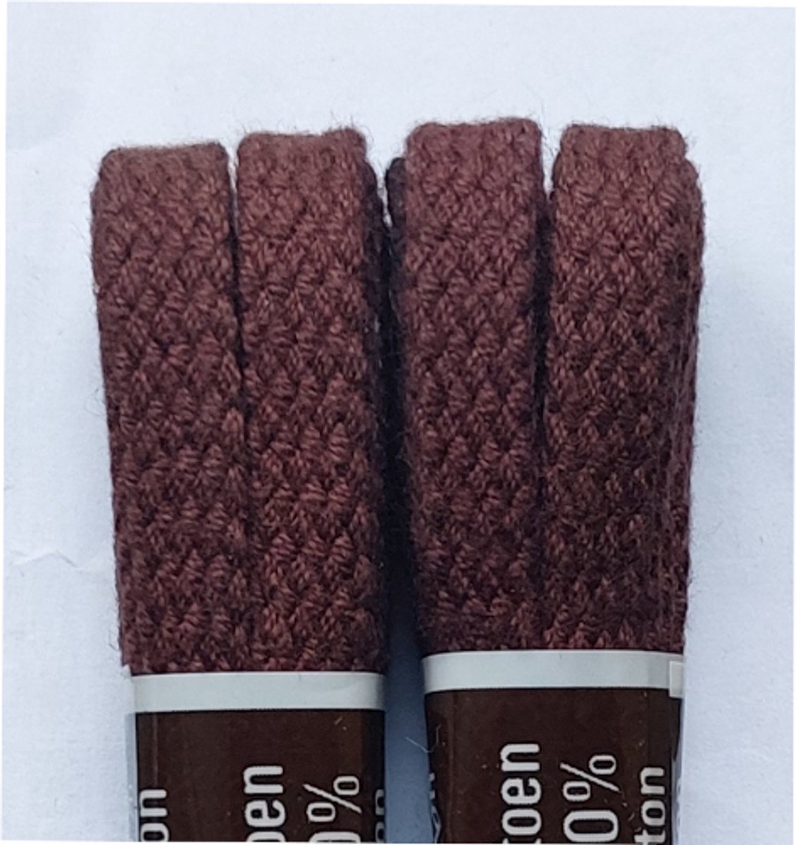 Tana Veter - 2 Paar - Bordeaux - Plat - Lengte 90 cm - Breedte 7 mm - Schoenveter