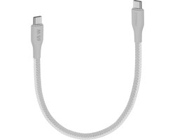 Korte usb C kabel voor auto - Usb C naar usb C - 65w fast charging - Oplaadsnoer usb C - Nylon - Phreeze