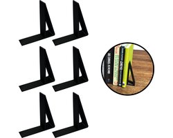 Boekensteunen - Zwart - 6 Stuks - Boekensteun - Boeksteun - Boekenhouder - Boekstandaard