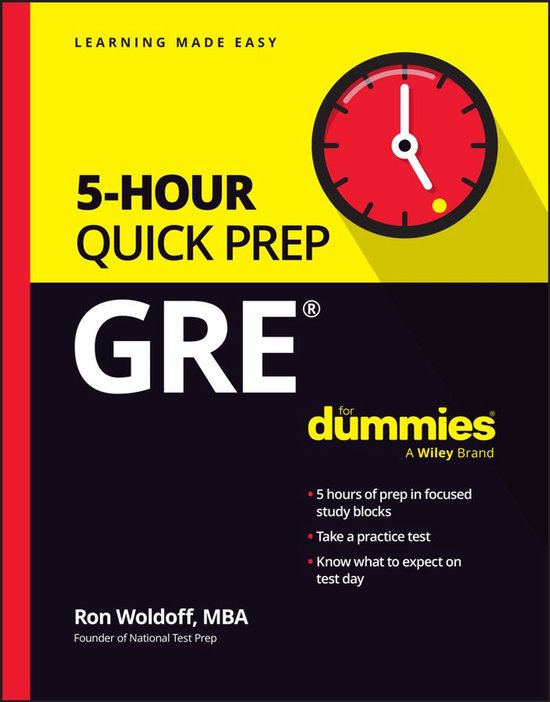 GRE 5-Hour Quick Prep For Dummies - cover
